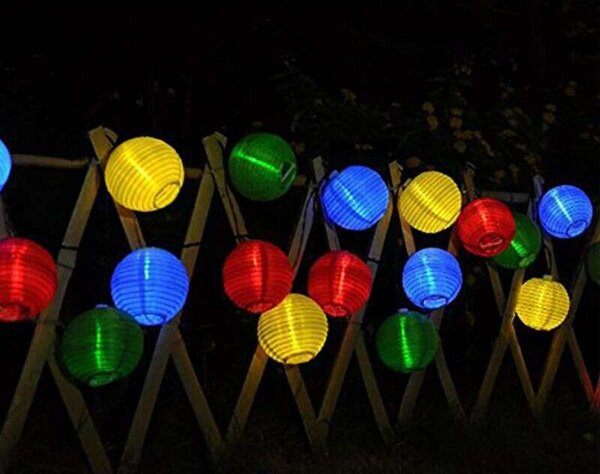 Polifach Led-es kerti Napelemes Fényfüzér 1,8m (P-702) - Színes