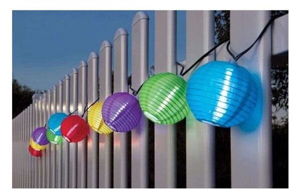 Polifach Led-es kerti Napelemes Fényfüzér 1,8m (P-702) - Színes