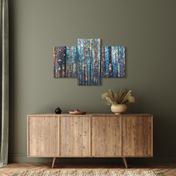 Kép - téli erdő (90x60 cm)