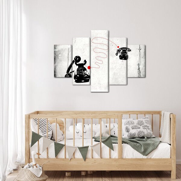 Kép - Telefon rajza Banksy stílusában (150x105 cm)