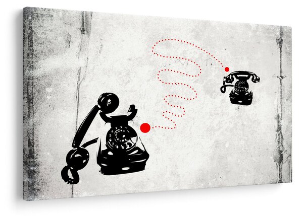Kép - Telefon rajza Banksy stílusában (90x60 cm)