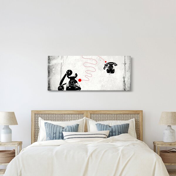 Kép - Telefon rajza Banksy stílusában (120x50 cm)