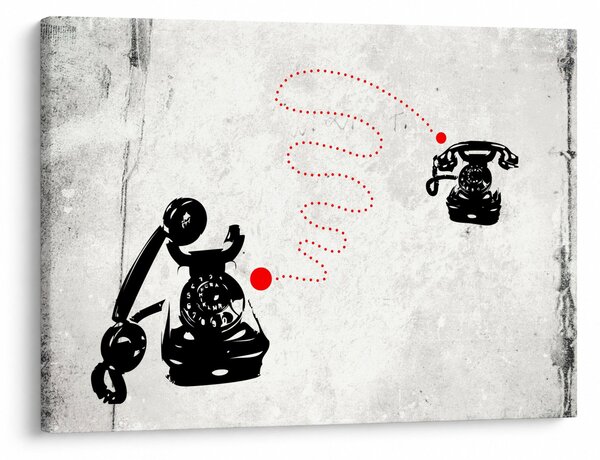 Kép - Telefon rajza Banksy stílusában (70x50 cm)