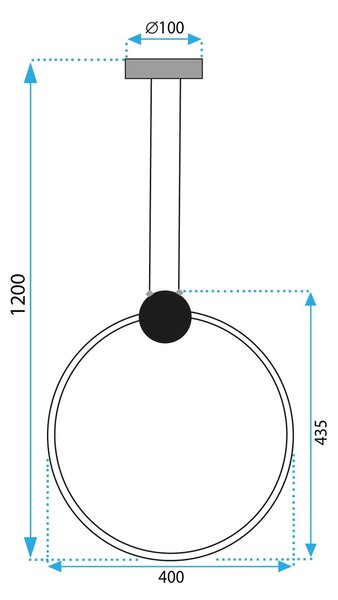 Mennyezeti lámpa LED APP1396-CP GOLD 40cm