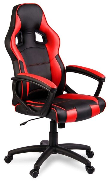 Sofotel Surmo Gamerszék, állítható ülésmagasság, 128x70cm - Fekete, Piros