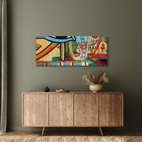 Egyiptomi motívumú kép (120x50 cm)