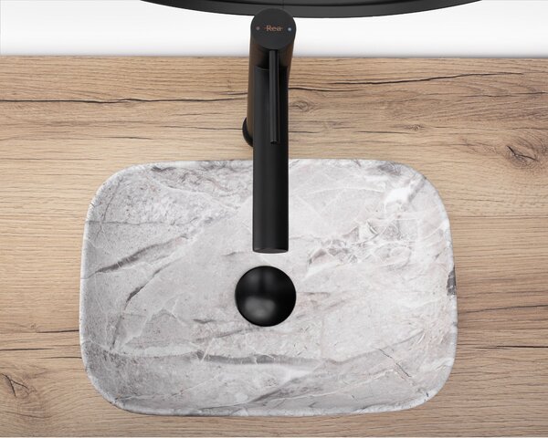 Rea Belinda, asztali mosogató 360x250x115 mm, kőutánzat matt, REA-U3321