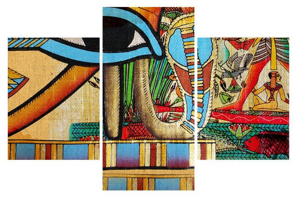 Egyiptomi motívumú kép (90x60 cm)