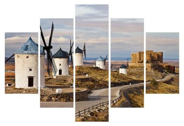 Kép - Consuegra szélmalmai, Spanyolország (150x105 cm)