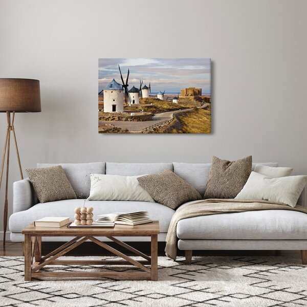 Kép - Consuegra szélmalmai, Spanyolország (90x60 cm)