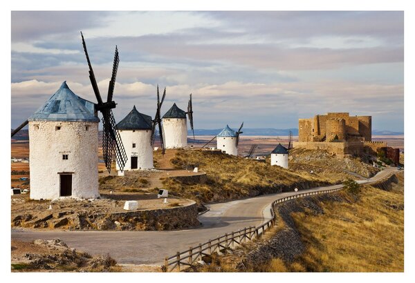Kép - Consuegra szélmalmai, Spanyolország (90x60 cm)