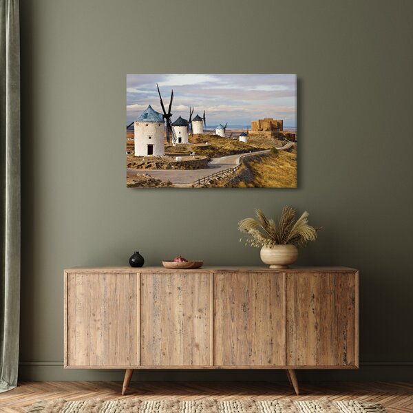 Kép - Consuegra szélmalmai, Spanyolország (90x60 cm)