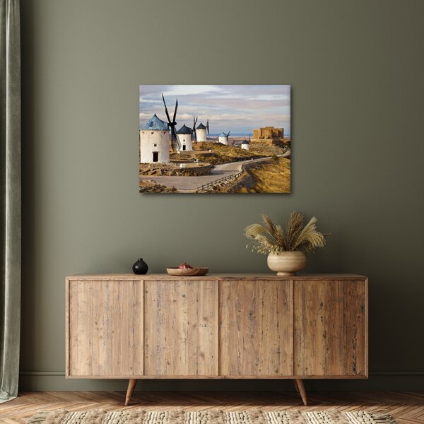 Kép - Consuegra szélmalmai, Spanyolország (70x50 cm)
