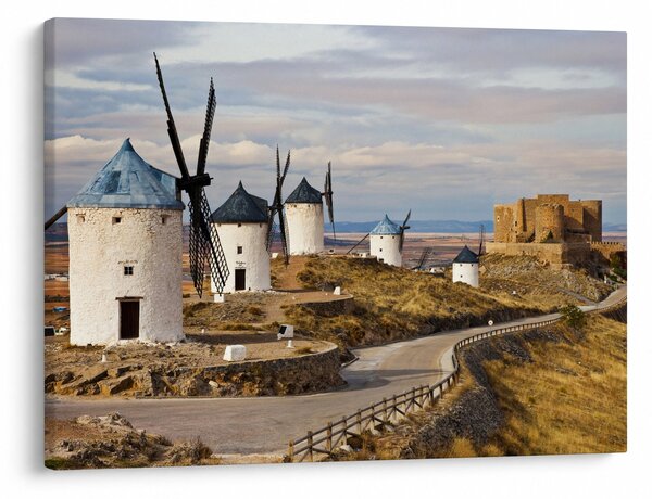 Kép - Consuegra szélmalmai, Spanyolország (70x50 cm)