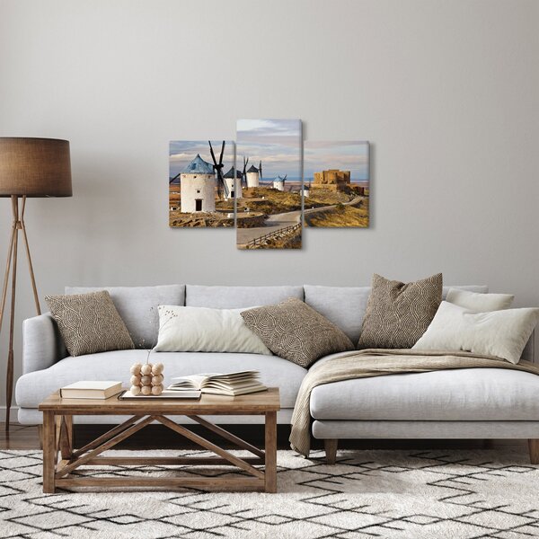Kép - Consuegra szélmalmai, Spanyolország (90x60 cm)
