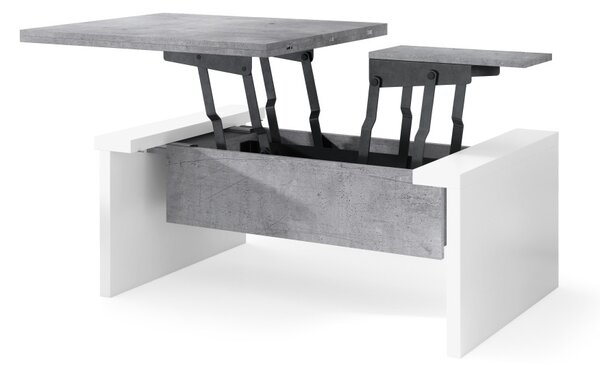 Mazzoni SPACE Millenium Beton/Fehér - NYITHATÓ/MAGASÍTHATÓ DOHÁNYZÓASZTAL ÉTKEZŐASZTAL ÉS DOHÁNYZÓASZTAL EGYBEN