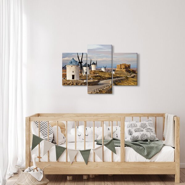 Kép - Consuegra szélmalmai, Spanyolország (90x60 cm)