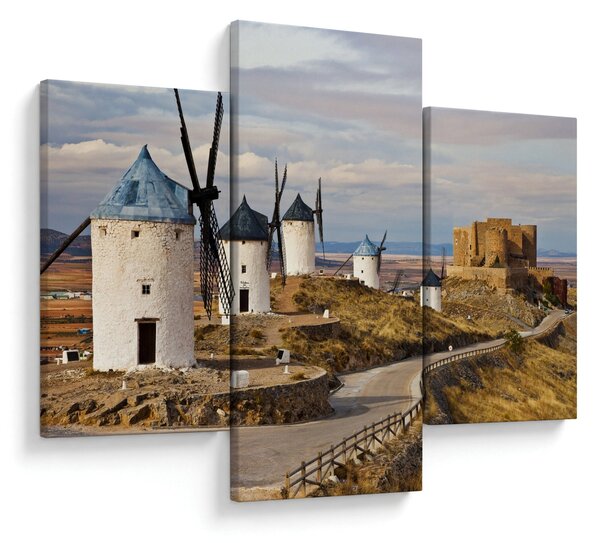 Kép - Consuegra szélmalmai, Spanyolország (90x60 cm)