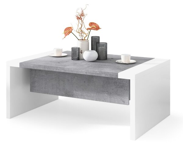 Mazzoni SPACE Millenium Beton/Fehér - NYITHATÓ/MAGASÍTHATÓ DOHÁNYZÓASZTAL ÉTKEZŐASZTAL ÉS DOHÁNYZÓASZTAL EGYBEN