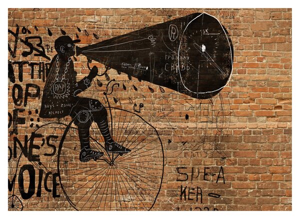 Kép - Férfi kerékpáron Banksy stílusában (70x50 cm)