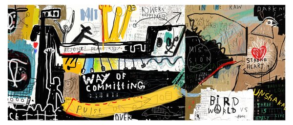 Festmény - Graffiti (120x50 cm)