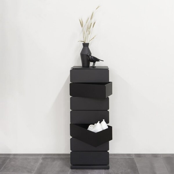 Fekete fém komód 37x99x26 cm Joey – Spinder Design