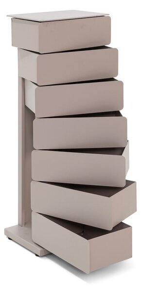 Szürkésbarna fém komód 37x99x26 cm Joey – Spinder Design