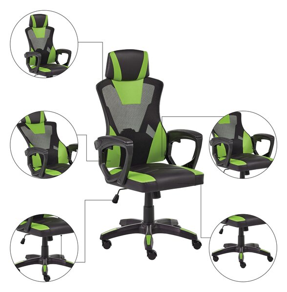 Irodai szék IGNIS Műbőr Lime zöld