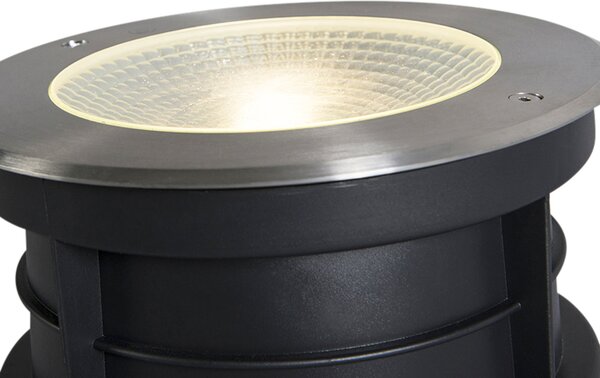 2 darabos modern földbe süllyeszthető spotlámpa szett acél LED-del 20W - Bridge