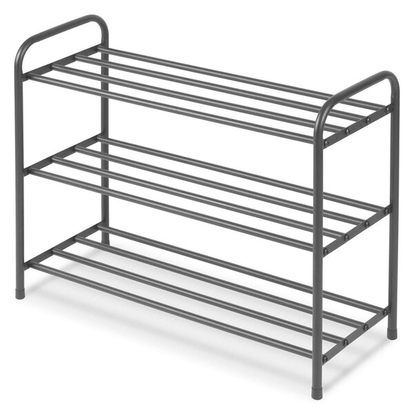 Massido fém 3 szintes Cipőállvány 66x53x26cm - Fekete