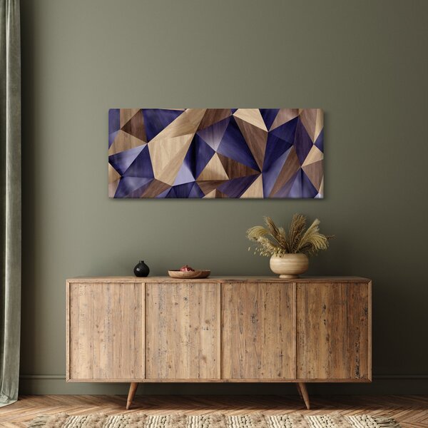 Kép - 3D fa háromszögek (120x50 cm)