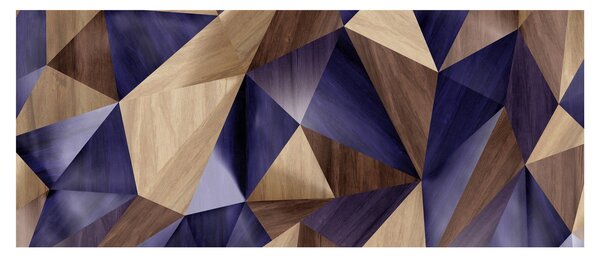 Kép - 3D fa háromszögek (120x50 cm)