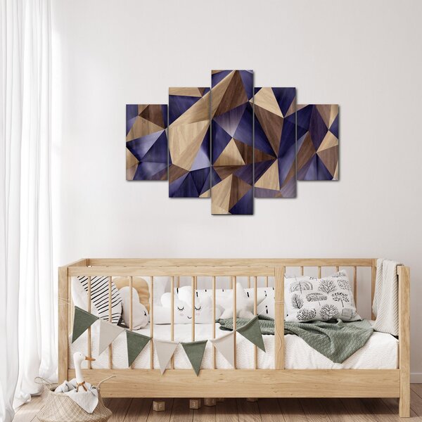 Kép - 3D fa háromszögek (150x105 cm)