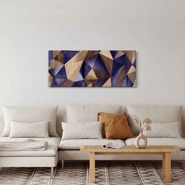 Kép - 3D fa háromszögek (120x50 cm)