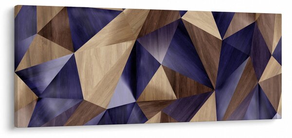 Kép - 3D fa háromszögek (120x50 cm)