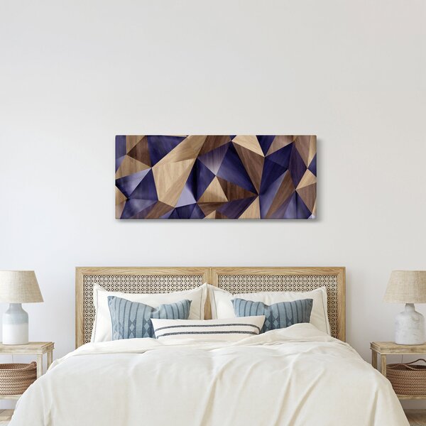 Kép - 3D fa háromszögek (120x50 cm)