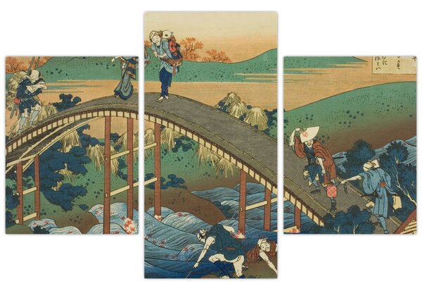 Kép - Katsushika Hokusai, Ariwara no Narihirafrom the series One Hundred, Poems Explained by the Nurse (Hyakunin isshu uba ga etoki), reprodukciók (90x60 cm)