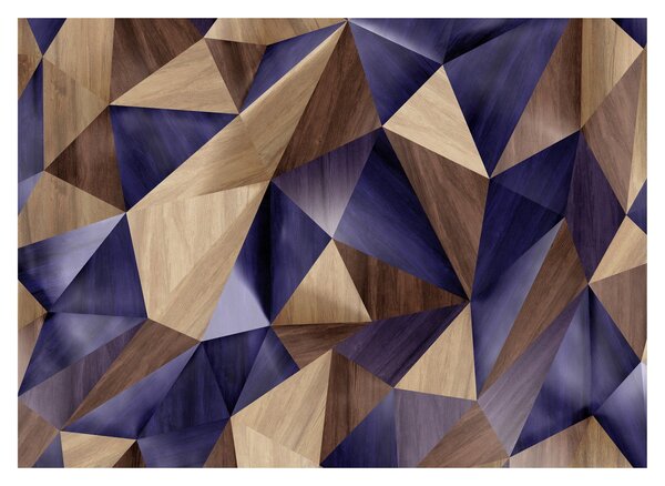 Kép - 3D fa háromszögek (70x50 cm)