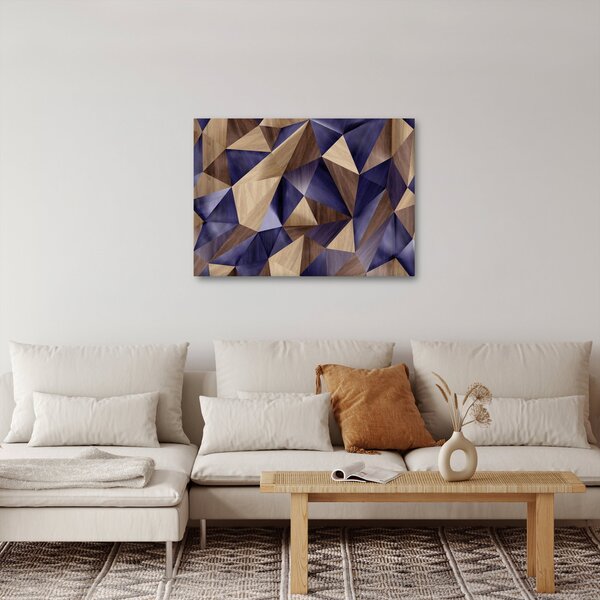Kép - 3D fa háromszögek (70x50 cm)