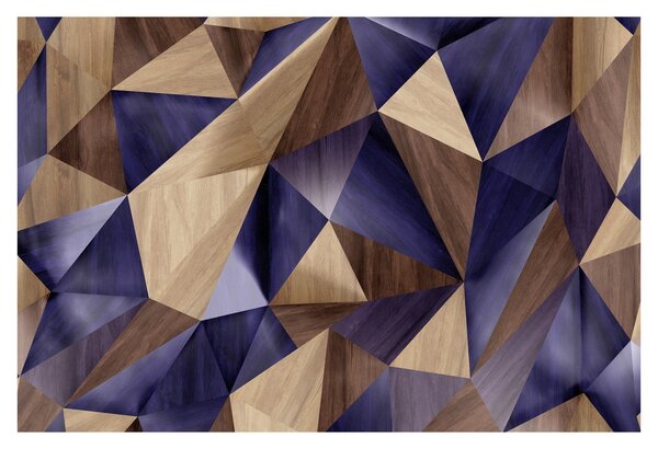 Kép - 3D fa háromszögek (90x60 cm)