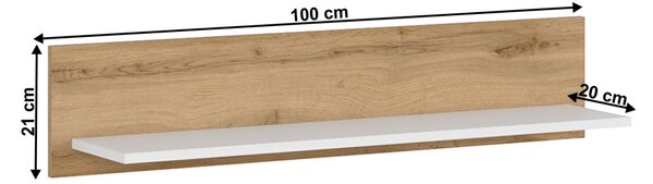 Polc 100, fehér, VILGO