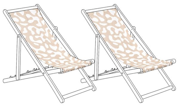 Kétdarabos csere nyugágyhuzat szett ANZIO/AVELLINO 113 x 44 cm Bézs
