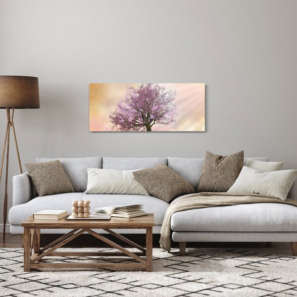 Virágzó fa képe egy domb tetején (120x50 cm)