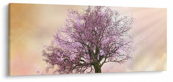 Virágzó fa képe egy domb tetején (120x50 cm)