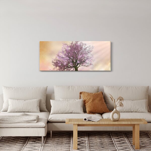 Virágzó fa képe egy domb tetején (120x50 cm)