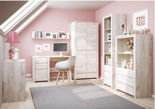 Polc íróasztalhoz typ 60, fehér craft, ANGEL