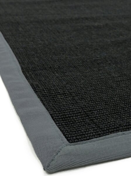 Asiatic szizál szőnyeg sisal black grey - 240 x 340 cm