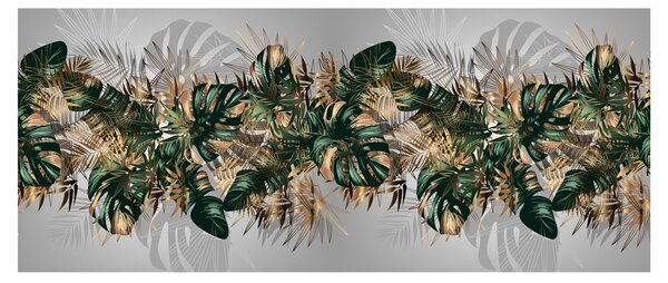 Kép - Gold-green, trópusi levelek (120x50 cm)