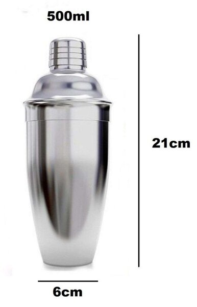 Shaker konyhai eszköz, acél, 21 x 6 cm