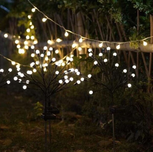 Polifach 6 LED-es kerti Napelemes Lámpa 72cm (P-376) - fekete